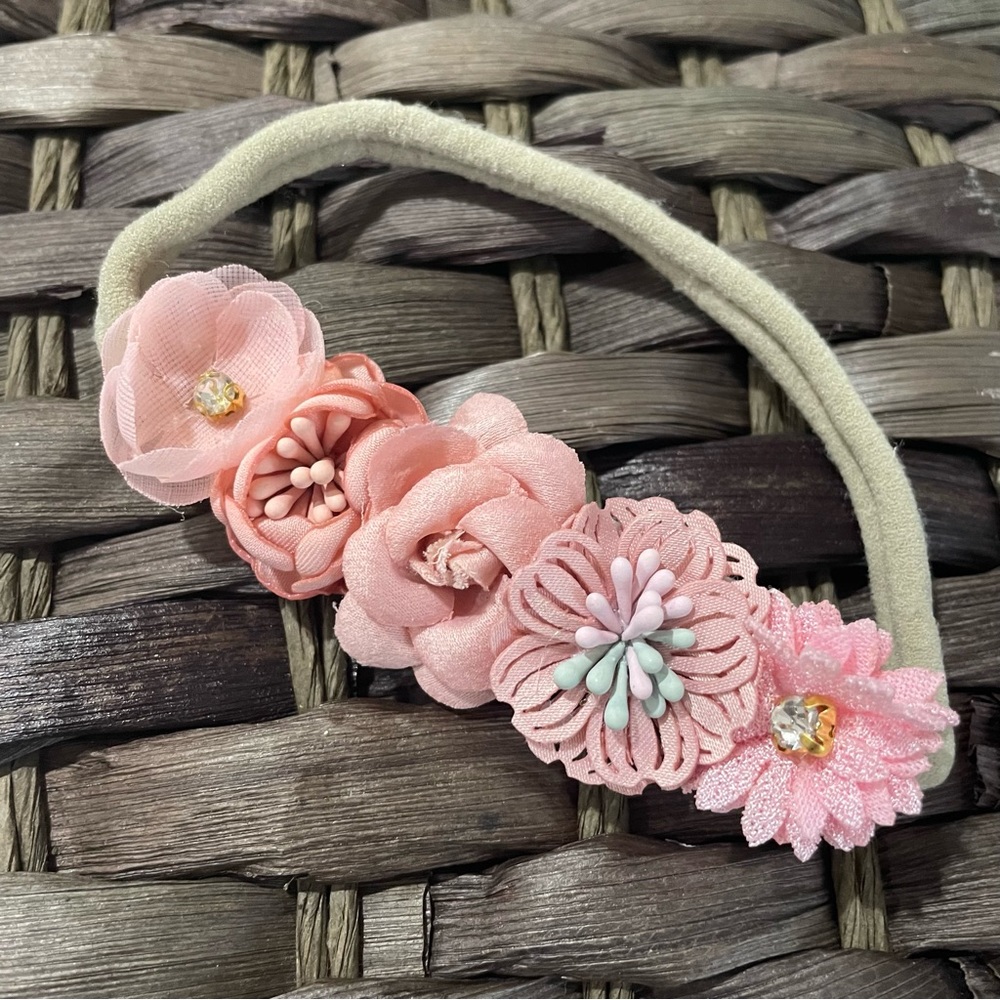 3/$20 🔷 Pink Baby Girls Flower Headband